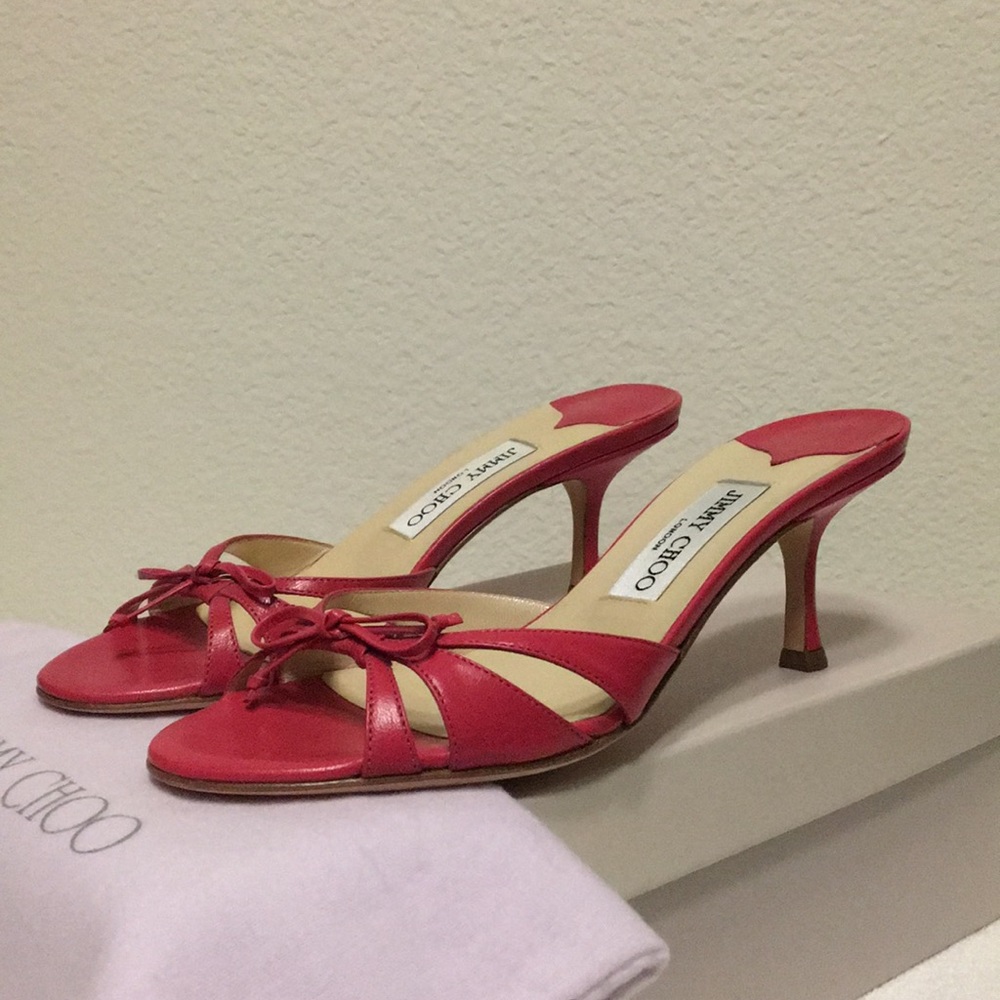 NEW Jimmy Choo Cairo.6 pink leather sandal 36.5